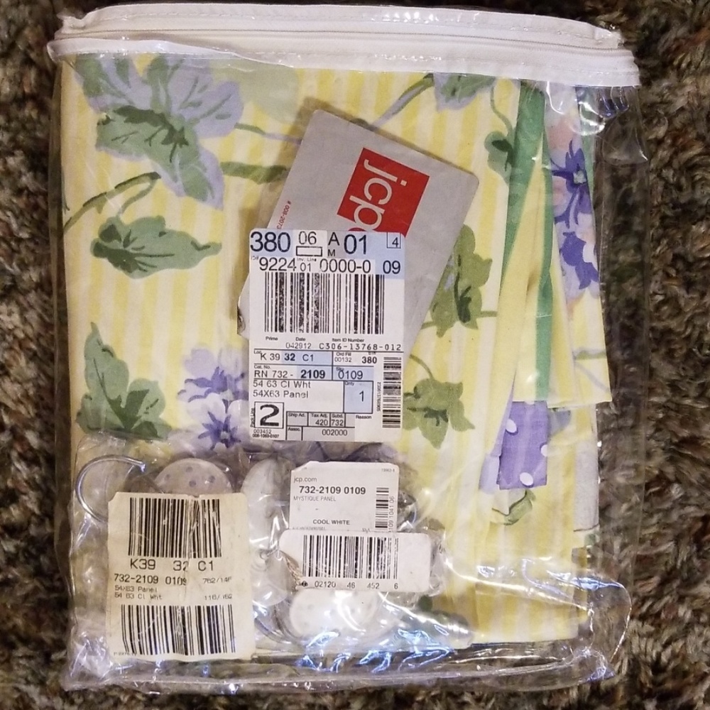JC Penney Floral Panel Shower Curtain: New